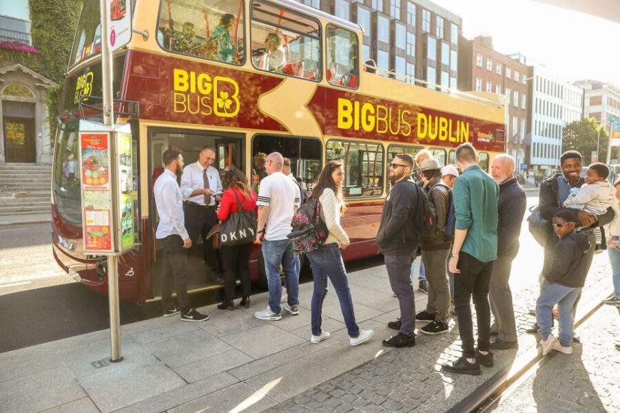 Dublin: Big Bus Hop-On, Hop-Off Tour with Live Guide - The Red Line day route: from Trinity to Temple Bar to cathedrals