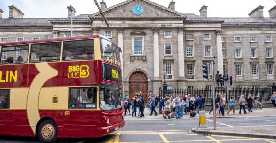 Dublin: Jameson Whiskey Distillery & Hop-on Hop-off Bus Tour - The hop-on hop-off bus: 24 hours, live guides, and key Dublin stops