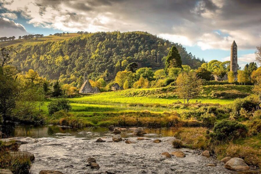 From Dublin: Glendalough & Wicklow Mountains Morning Tour - Glendalough at First Sight: Two Lakes, St. Kevin’s Ruins, and Quiet Water Sounds