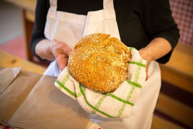 Irish Soda Bread Baking and Food Heritage Experience - The tasting moment: brown soda bread hot, with butter, jam, and tea