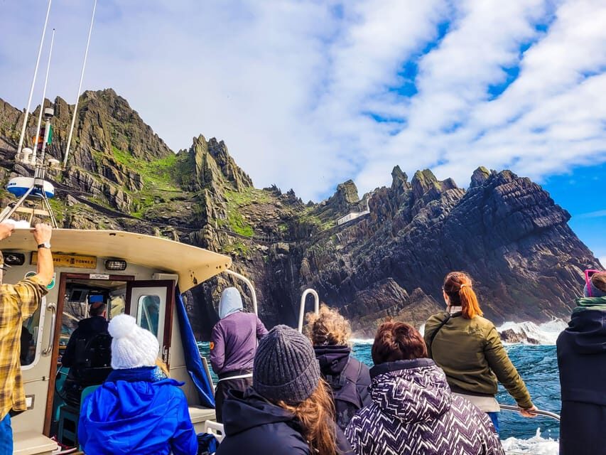 Skellig Michael: Skellig Sightseeing Cruise with AquaTerra - On-board comfort: canopy seating, toilet access, and sea-day reality