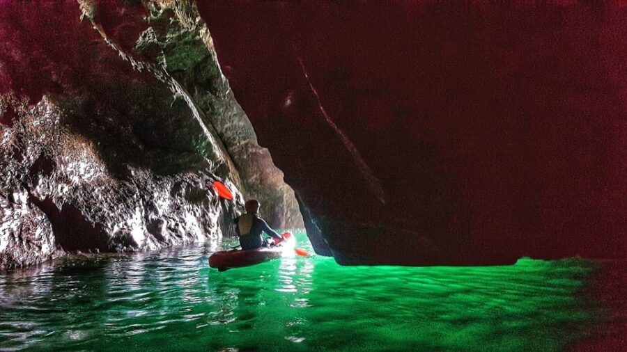 Wexford: Hook Peninsula Sea Cave Kayaking Experience - The hidden cove break and the chocolatey snack boost